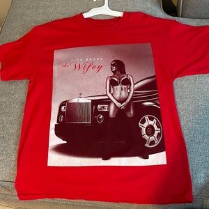 Red men’s large Wifey T Shirt, Brand: Two in the Shirt Made in the US